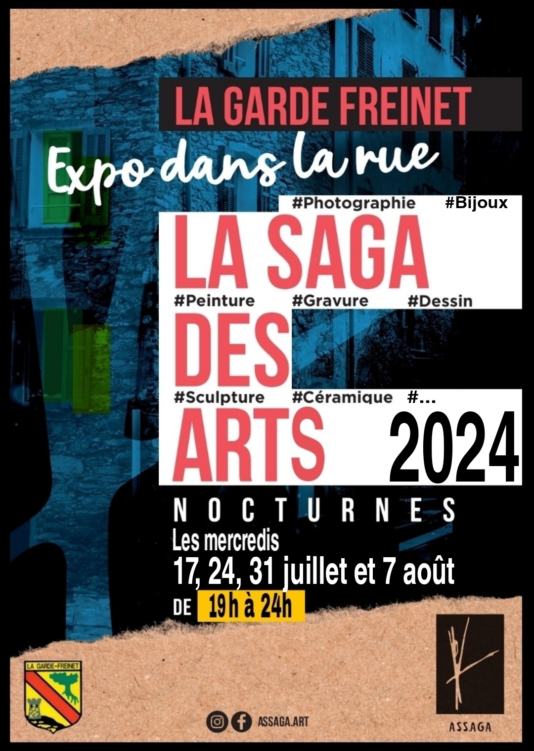 Exhibition in the street La Saga des Arts