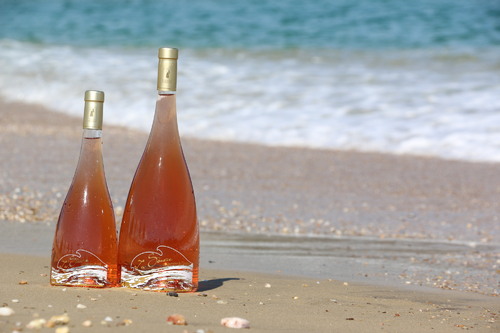 bouteilles sur la plage