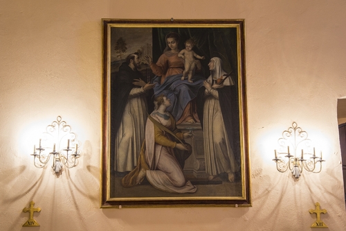 Le Don du Rosaire par Coriolano Malagavazzo - peinture crémonaise à Gassin - https://gassin.eu