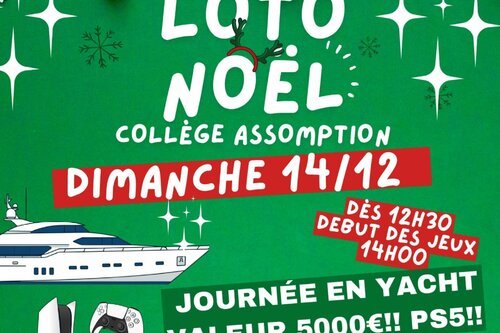 Loto de noël du collège de l'assomption_Sainte-Maxime